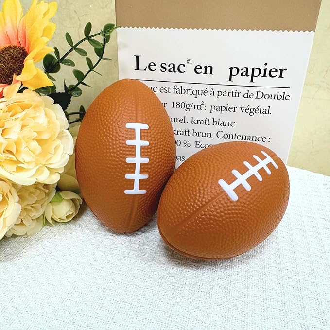 ALISSAR 6-Pack 5.7" Mini Football Stress Balls, Mini Foam Footballs - Image 4