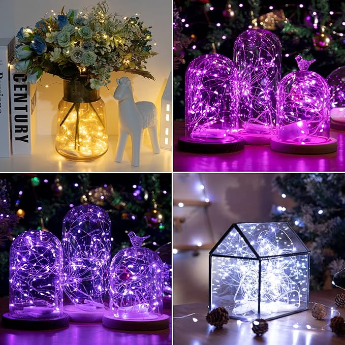 HXWEIYE 12 Pack 7ft 20LED Multicolor Fairy Lights Battery Operated - Image 6