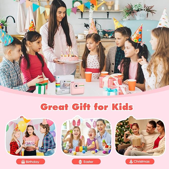 Kids Camera Instant Photo Printing, HD Digital Video dual Cameras - Image 7