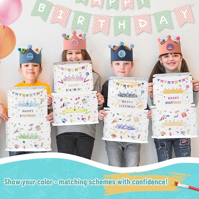 Reusable Birthday Crown with Numbers, Kids Birthday Hat Fabric Crown Pertain - Image 7