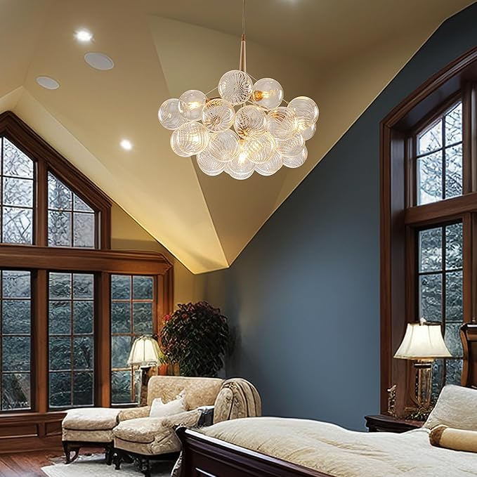 Mid-Century Bubble Globe Chandelier, Kitchen Island, Dining Room - Image 5