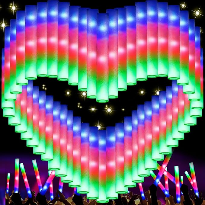 217 PCS Glow Sticks Bulk Party Pack, Foam Glow Sticks, Glow In The Dark Party by OLUPPGlowinTheDarkPartySupplies