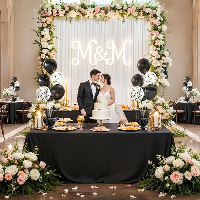 6 Set Black Balloon Table Centerpieces - Image 3