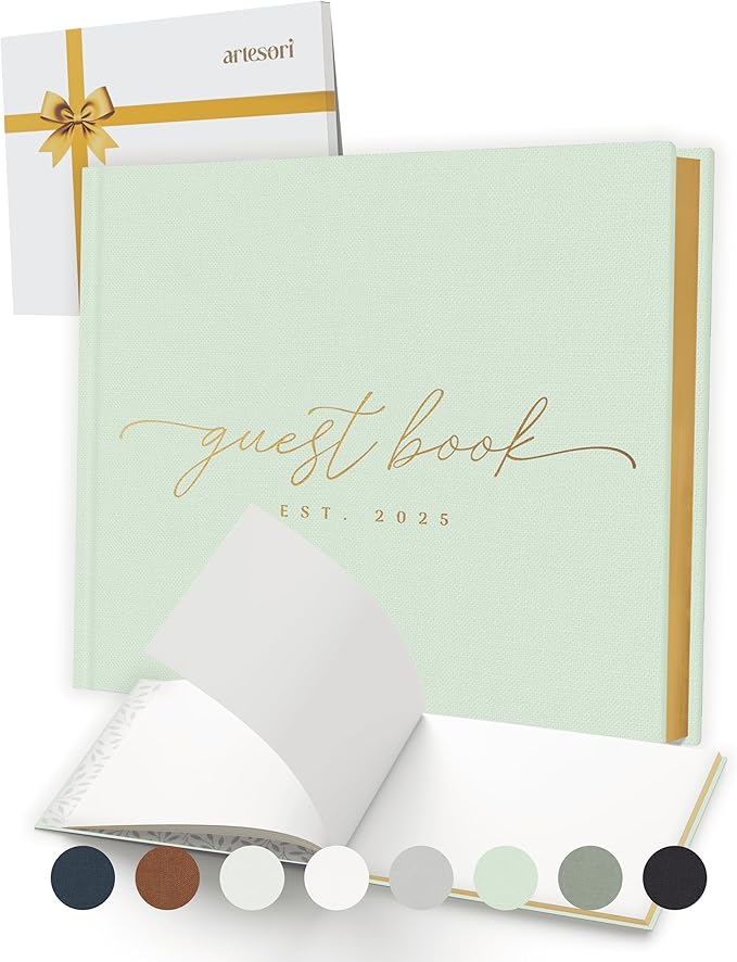 Personalized 2025 Wedding Guest Book by Artesori