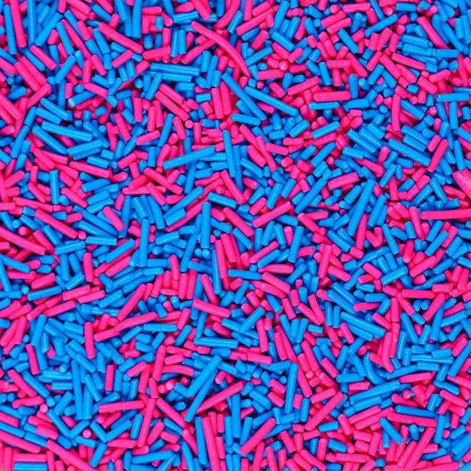 Edible Pink and Blue Sprinkles, Jimmy Sprinkles, Gender Reveal Sprinkles Candy by Milovin