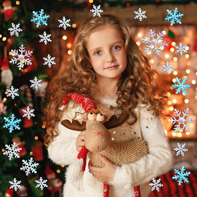 MARFOREVER Snowflake Confetti Decorations, Christmas Snowflake Glitter Confetti - Image 5
