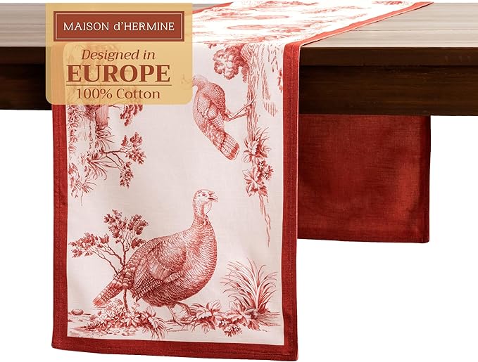 Maison d' Hermine Table Runner 100% Cotton Double Layer Table Runners 108 by MaisondHermine