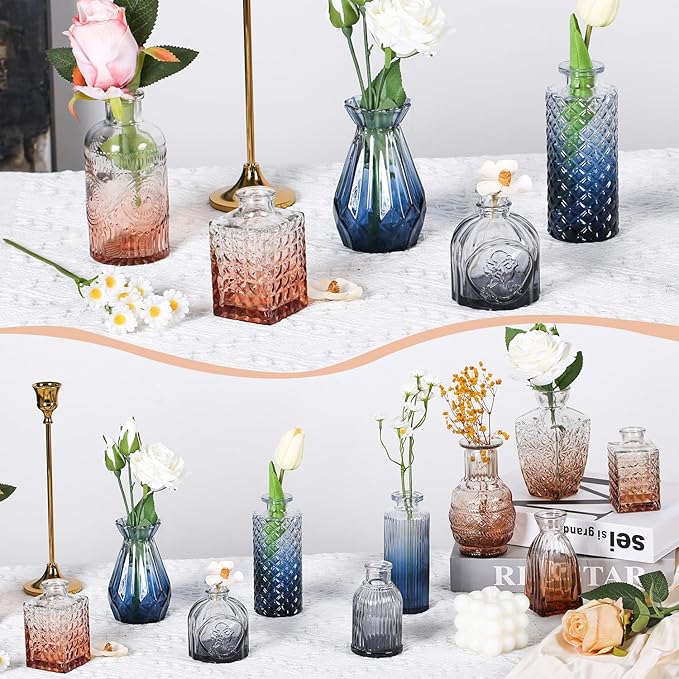 Mini Bud Vases Set of 12 As Wedding Centerpieces - Image 7