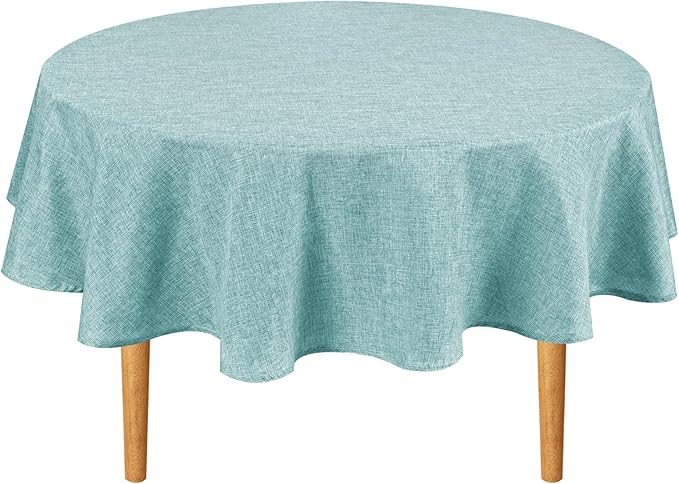 Hiasan Round Tablecloth 90 Inch Linen by Hiasan