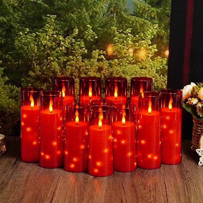 Flameless Candles with Embedded Star String - Image 2