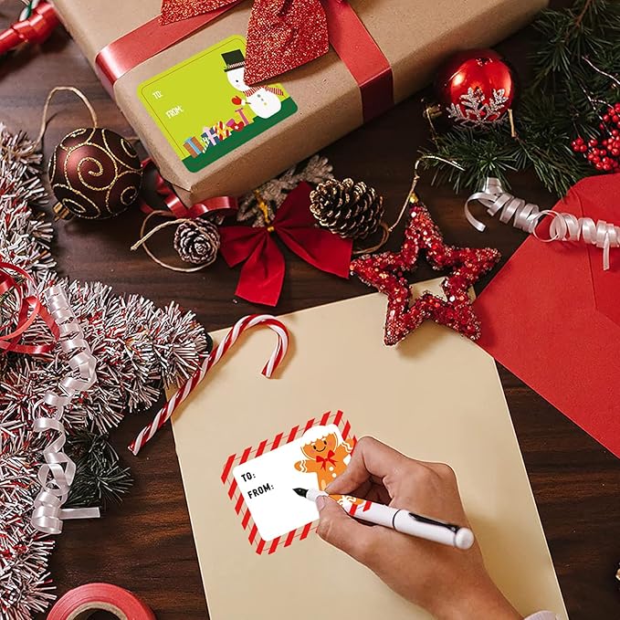 500 Pieces Christmas Gift Tags Sticker Name Tags - Image 4