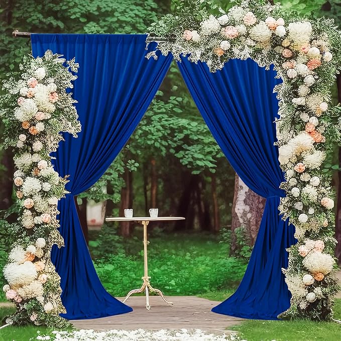 MEETSKY 10 feet x 10 feet Royal Blue Backdrop Curtains by MEETSKY