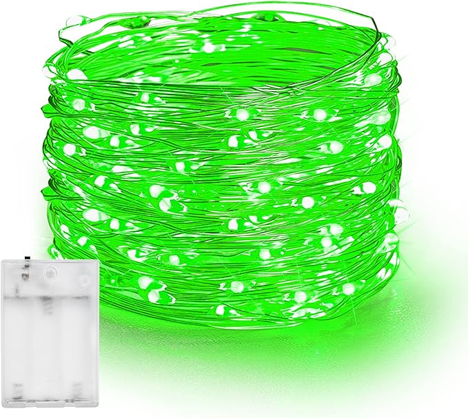 Dazzle Bright Fairy Lights Battery Operated, 20 FT 60 LED Silver Wire St. by DazzleBright