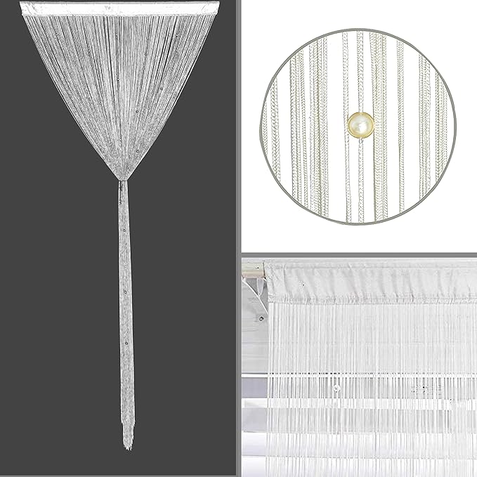 Beaded Doorway Curtain Door Beads Dense String Curtains Fringe Hippie Perfect - Image 4