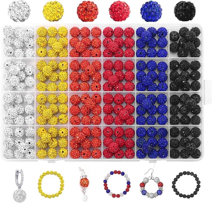 240pcs 10mm Gold Rhinestone Beads by novani