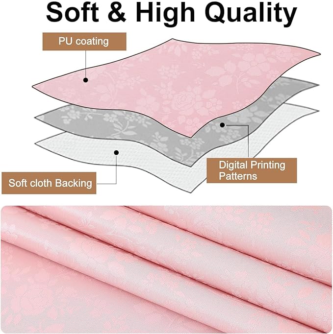 Smiry Rectangle Table Cloth, Waterproof Heavy Duty Vinyl Tablecloths, Wipeable - Image 7