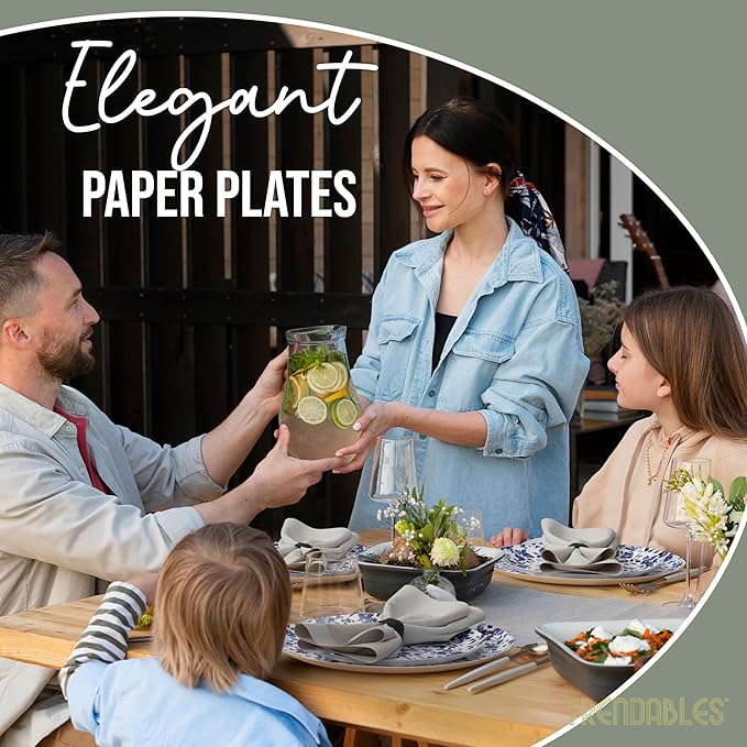 Trendables Heavy Duty Paper Plates Set - Image 6