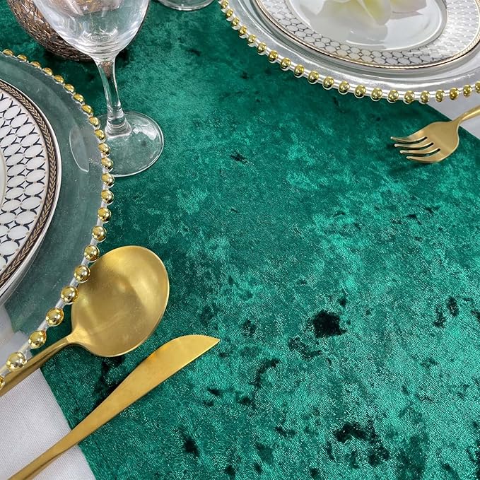 Luxurious Crushed Velvet Table Runner, Wedding Reception Decorations, Soft - Image 5