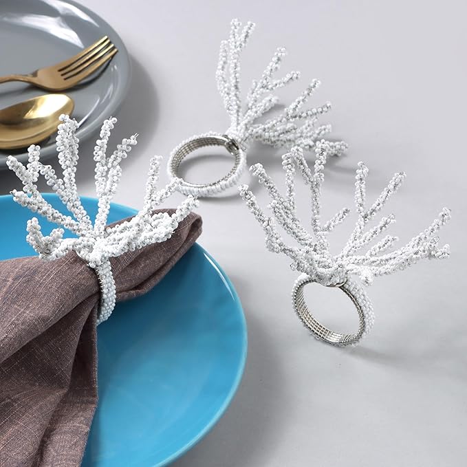Beaded Napkin Rings Set for Dining Table - Image 6