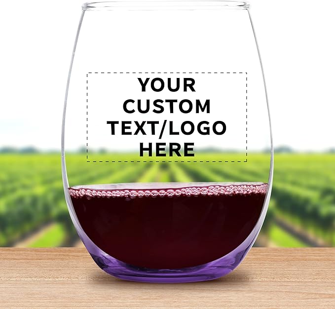 Custom Stemless Wine Glass 9 oz. Set of 100, Personalized Bulk Pack - Image 8