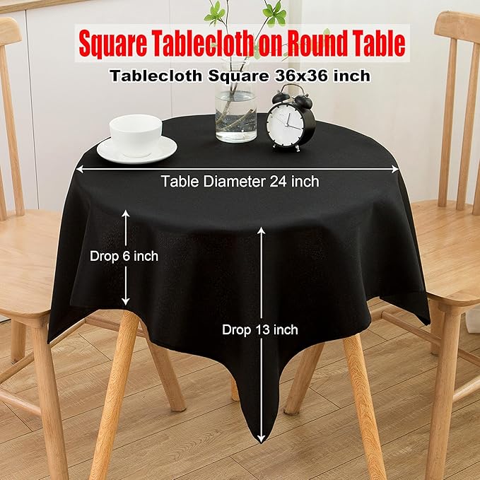 sancua Small Square Tablecloths 36x36 Inch - Image 3