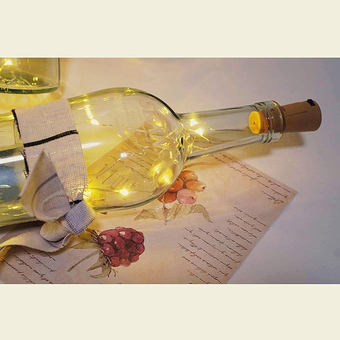 24 Pack 20 LED Wine Bottle Cork Lights, Fairy Mini String Lights Copper Wire - Image 3