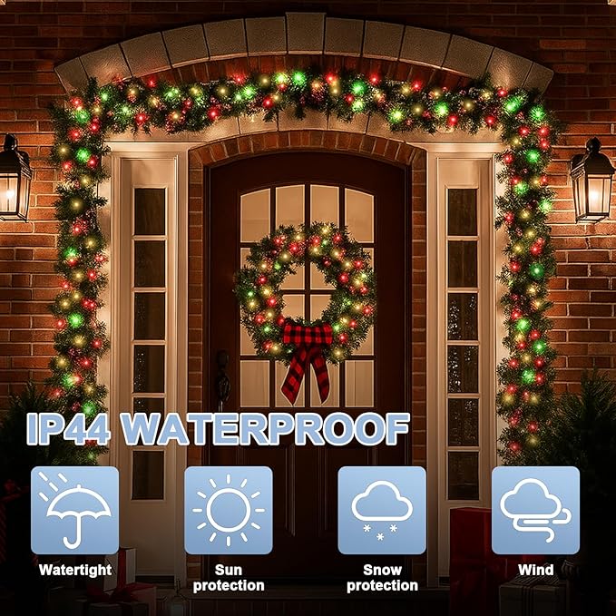 LAMPHOME 33ft Christmas Decorative Mini Lights, 100 LED Transparent Wire Fairy - Image 4