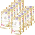 12 Pack Gold Acrylic Sign Holder 4x6 Picture Frame, Double Sided Gold Table by YAYODS