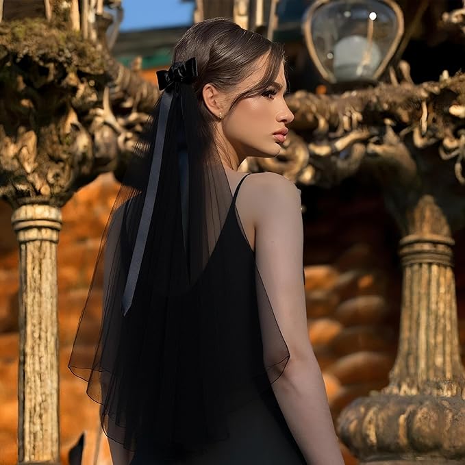 Ayliss Women Mesh Veils Black Bridal Birdcage Short Wedding Face Veil - Image 4