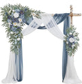 Wedding Arch Flowers with Drapes Kit by WEDFLOR
