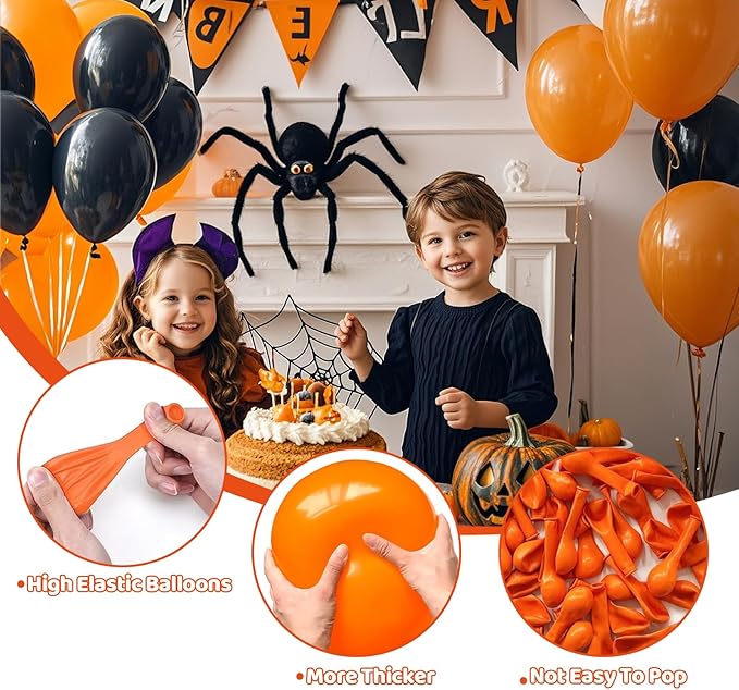 Orange Balloons, Latex Party Balloons - Image 3
