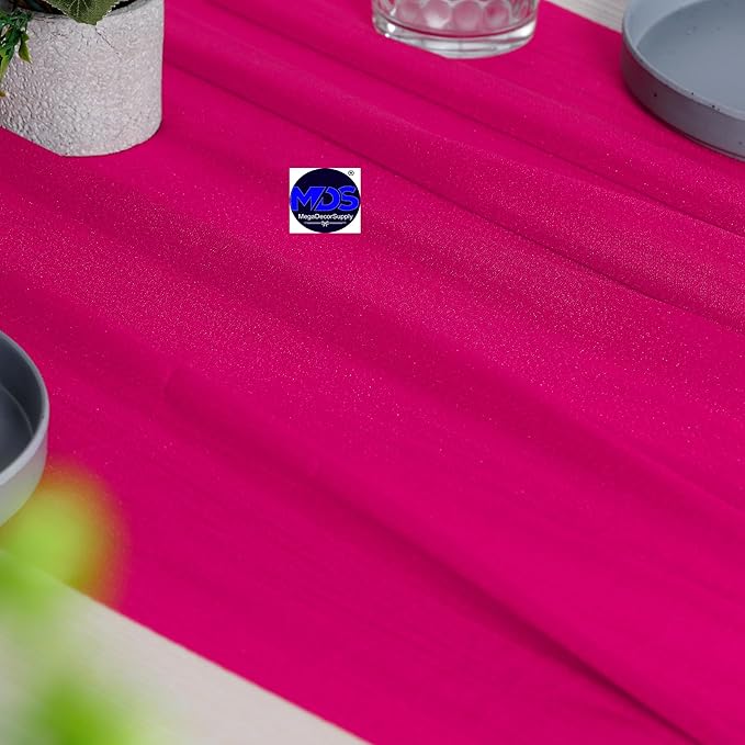 MDS 2 Pack 14ft Chiffon Table Runner 29 x 170 Inches Sheer Wedding Runner - Image 4