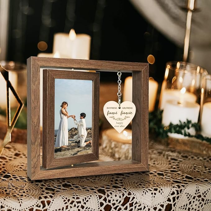 Fiancé Fiancée Picture Frame Engagement Gifts - Image 4