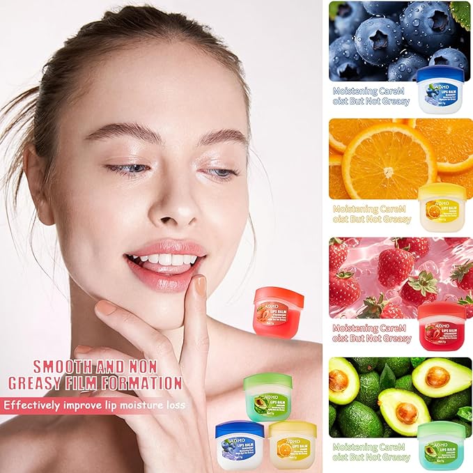 Lip Moisturizing Set, 24 Nourishing And Lip Balm Fruit Flavor Sets, Suitable - Image 4