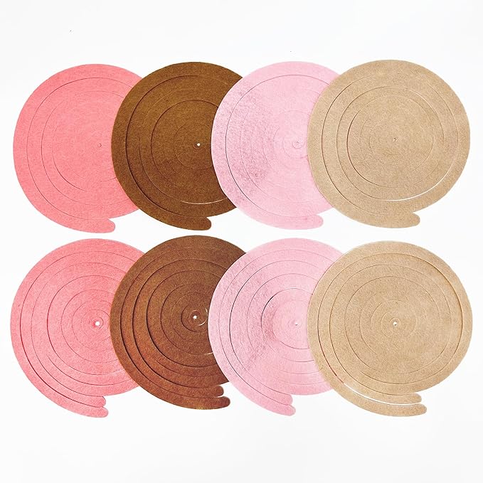 36 Pcs Boho Hanging Swirl Decorations Brown Blush Pink Felt Swirl Streamer - Image 4