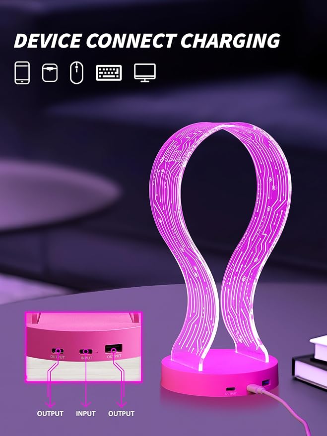 YuanDian Pink Headphone Stand, - Image 3