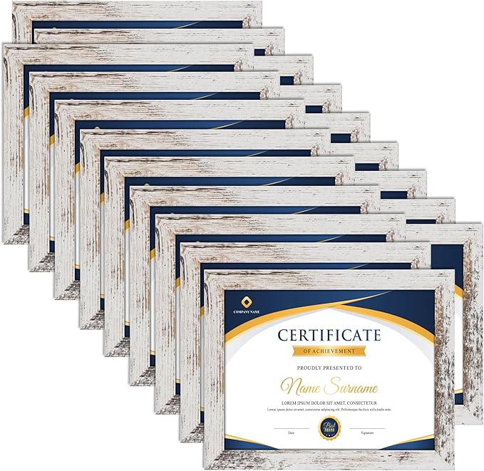 PETAFLOP Bulk Document Frames 8.5x11 Certificate Picture Frame Set of 18 by PETAFLOP