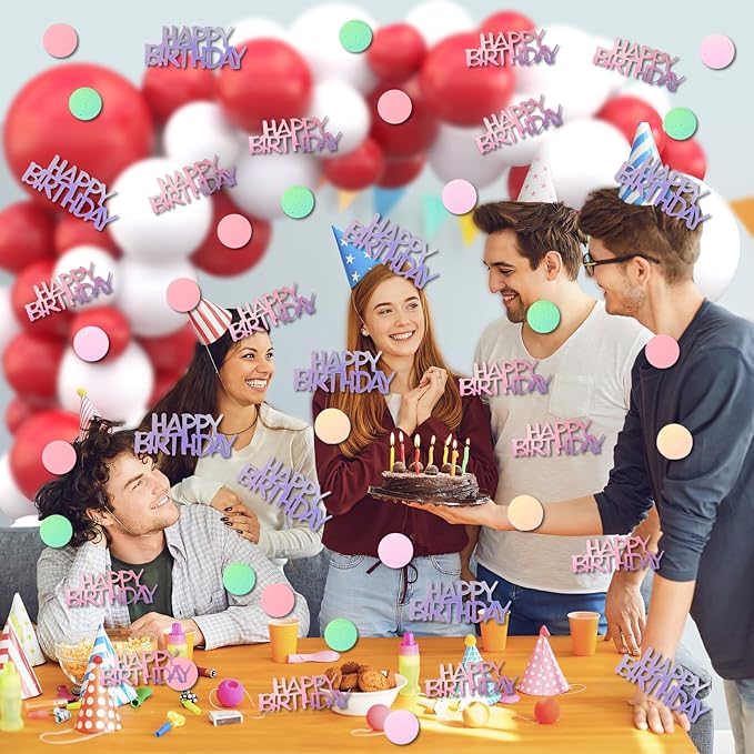 Iridescent Happy Birthday Confetti, Baby Shower, DIY Arts and Crafting - Image 3