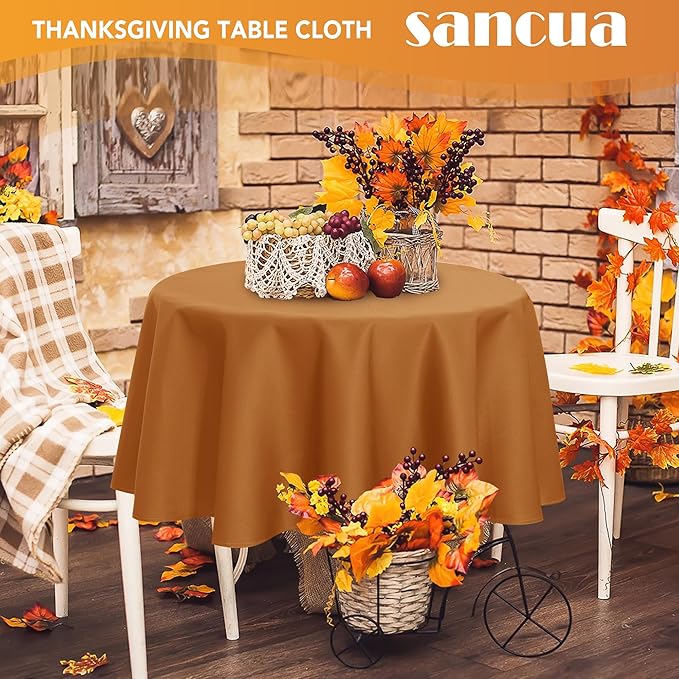 sancua Round Tablecloth 70 Inch - Image 3