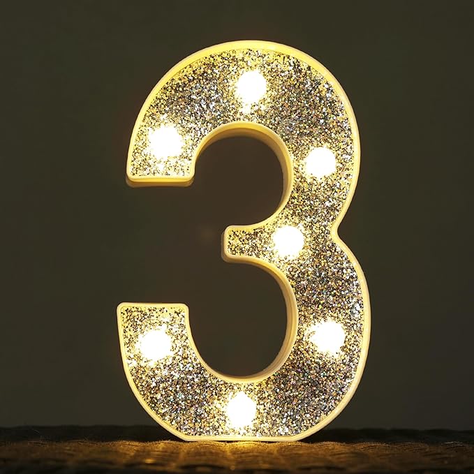 Marquee Light Letters for Table Decorations, Glitter Light Up Signs for Prom by NWLIGHT