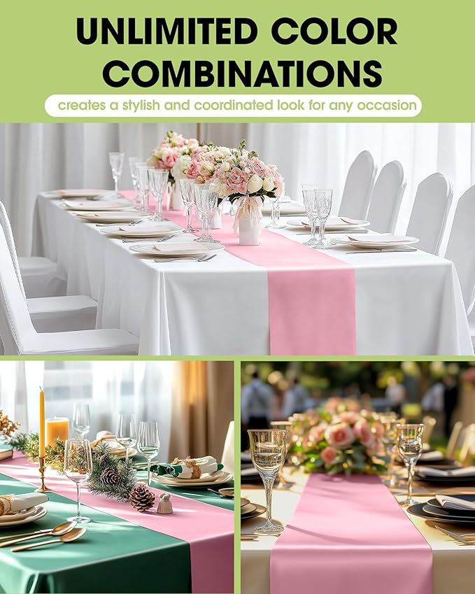 Pureegg Light Pink Plastic Table Runners - Image 2