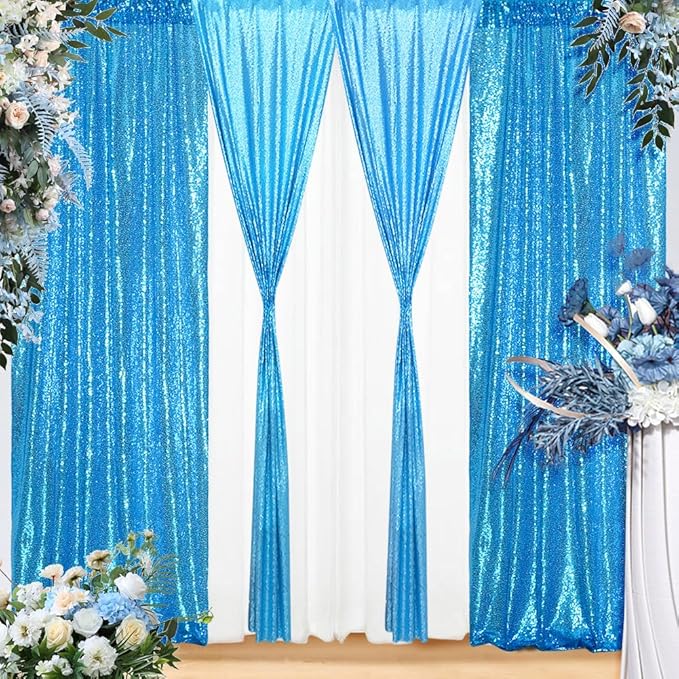 Eternal Beauty 4 PCS Sequin Backdrop Curtain, Sequin Wedding Backdrop by EternalBeauty