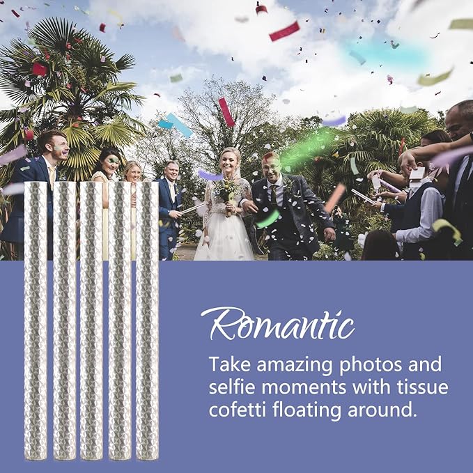 BATTIFE 21Pack Confetti Wands, Colorful Confetti Shoots Poppers, Tissue Paper - Image 2