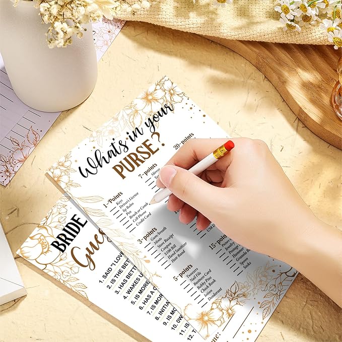 Teling 145 Pieces Bridal Shower Game Bridal Shower Favors Set Wedding Games - Image 2