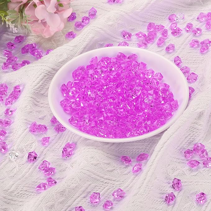 uxcell 1000pcs Fake Ice Rocks, Dazzling Clear Resin Crushed Ice Sparkling Fake - Image 4