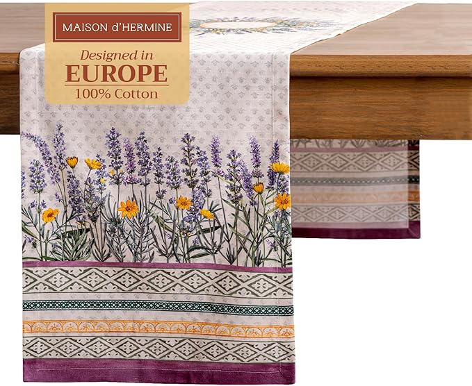 Maison d' Hermine Table Runner 100% Cotton Single Layer Table Runners 72 inches by MaisondHermine