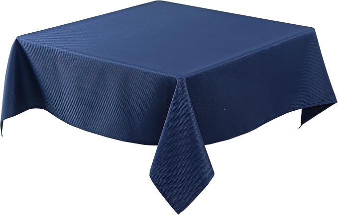 Biscaynebay Textured Fabric Square Tablecloths 90x90 Inches, Wedding and by Biscaynebay