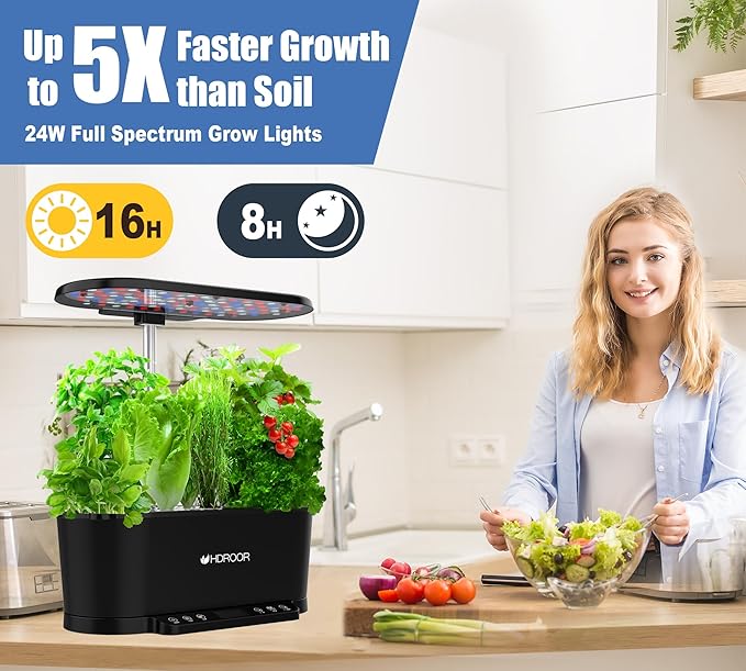 Hydroponics Growing System Kit APP Controlled, 15 Pods Indoor Herb Garden - Image 2