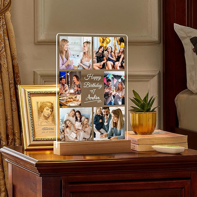 Custom Picture Frames with Photo, Personalized Collage Picture Frame with Night - Image 7