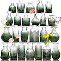 Glass Bud Vases Set, Vintage Clear Small Set by Unknown